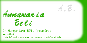 annamaria beli business card