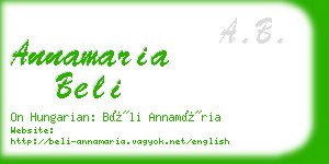 annamaria beli business card